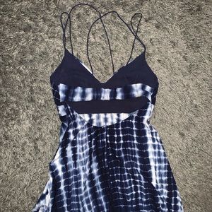 Blue Tie Dye short Dress